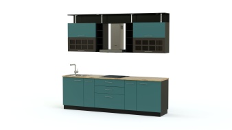 Кухня Лайм BMS зеленого цвета