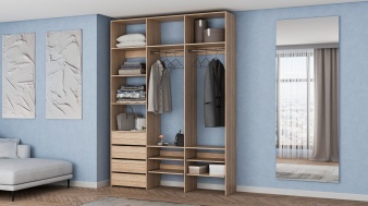 Стеллаж для одежды Мирта 99 BMS без задней стенки