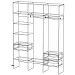 Схема сборки Стеллаж для одежды Мирта 16 BMS