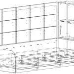 Чертеж Кровать с ящиками Монти BMS