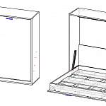 Чертеж Шкаф-кровать трансформер Ная 2 BMS