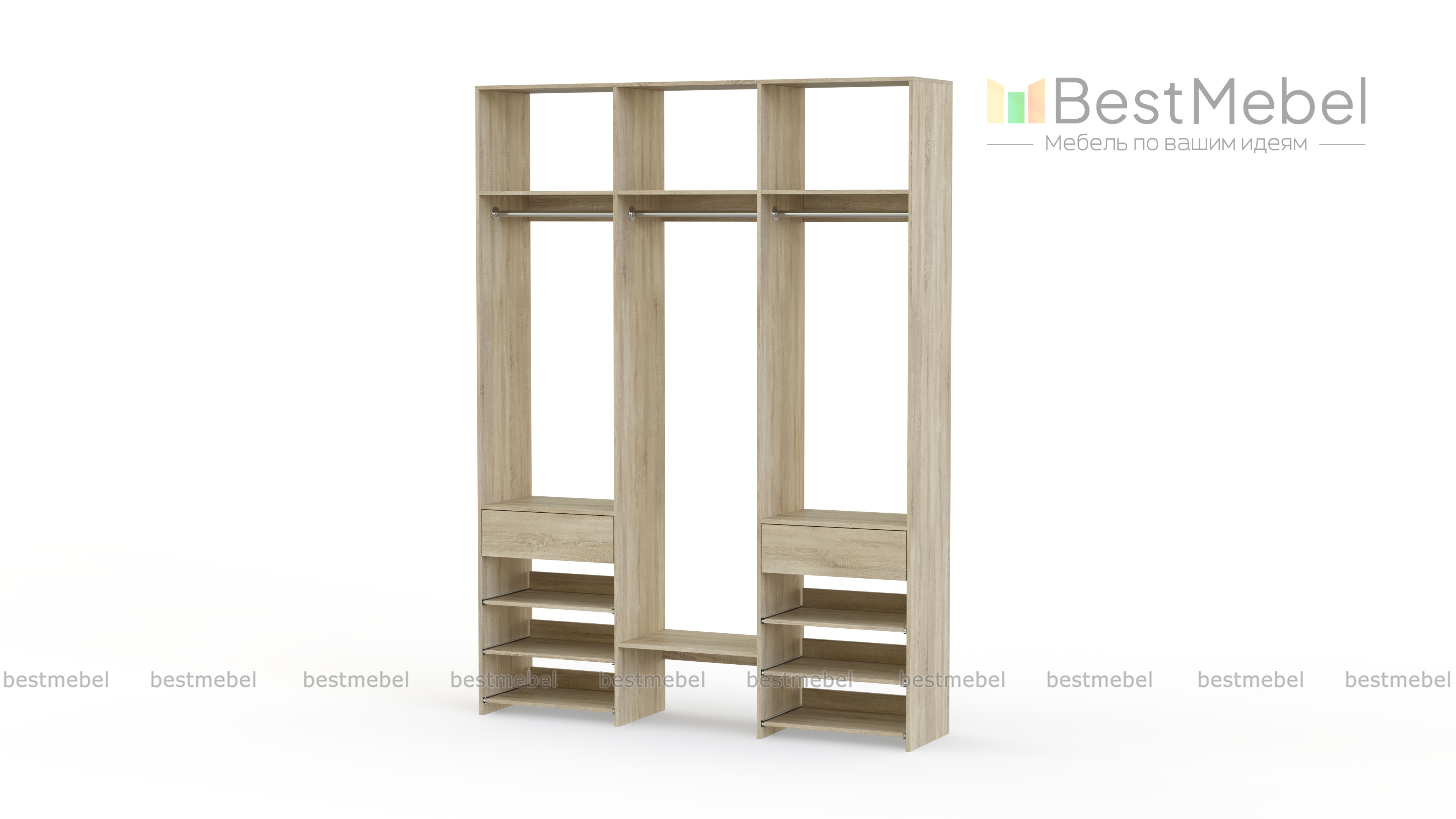 Стеллаж для одежды Мирта 91 BMS