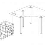 Чертеж Стол угловой Мармара 1 BMS