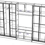 Чертеж Двойной шкаф-купе Дора 12 BMS