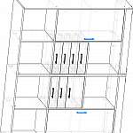 Чертеж Комплект офисных шкафов для документов ШДК14 BMS