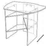 Чертеж Письменный стол Флеш LED 34 BMS