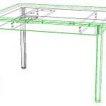 Чертеж Кухонный стол M20 BMS