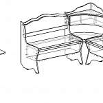 Чертеж Кухонный уголок Аленка-8 BMS