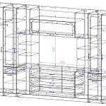 Чертеж Модульная гостиная Виктория 3.4 BMS