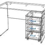 Чертеж Письменный стол Сити 51 BMS