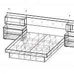 Чертеж Кровать с полками Мая 25 BMS