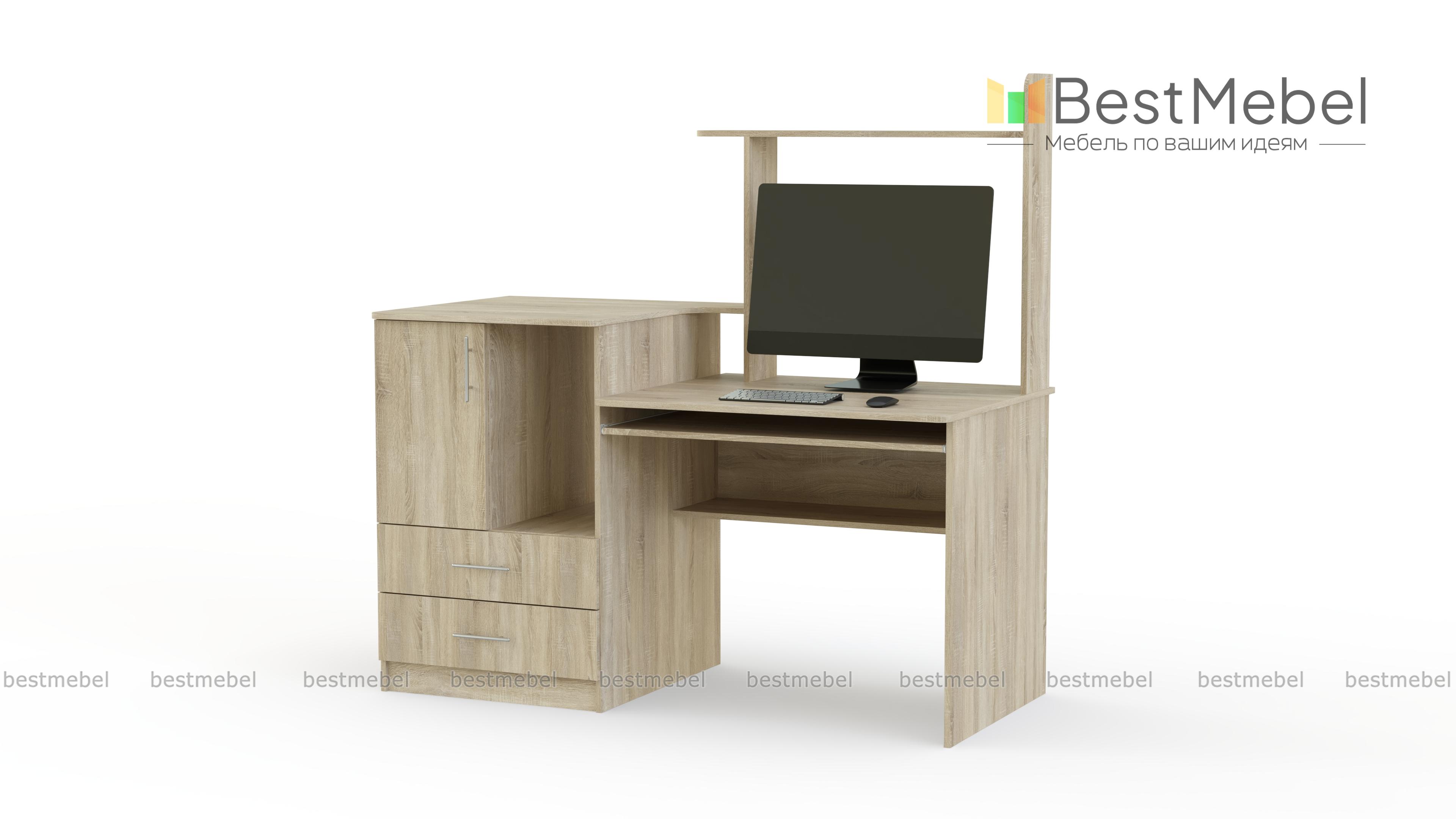 Стол компьютерный №2 Р BMS - Фото