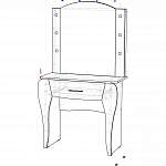 Схема сборки Стол туалетный с подсветкой Азалия 12 BMS