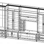 Чертеж Мебельная стенка Вагнер BMS