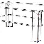 Чертеж Журнальный столик Оливия BMS