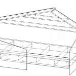 Чертеж Кровать-домик Монти 5 BMS