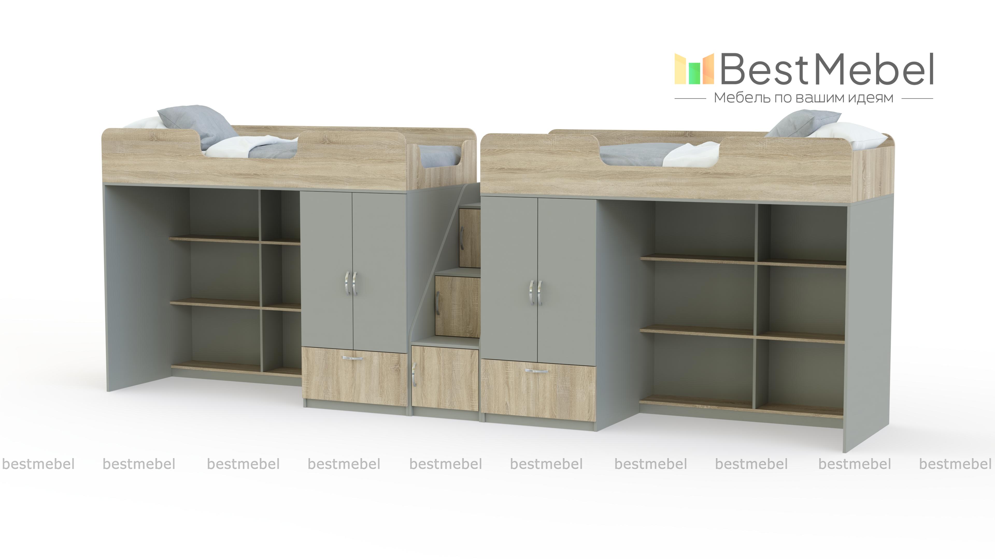 Двухъярусная кровать Миф 3.8 BMS - Фото