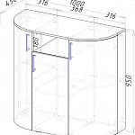 Чертеж Комод радиусный Этюд 3 BMS