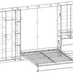 Шкаф-кровать с диваном Форт Угловой BMS