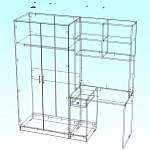 Чертеж Шкаф со столом Октава 7 BMS