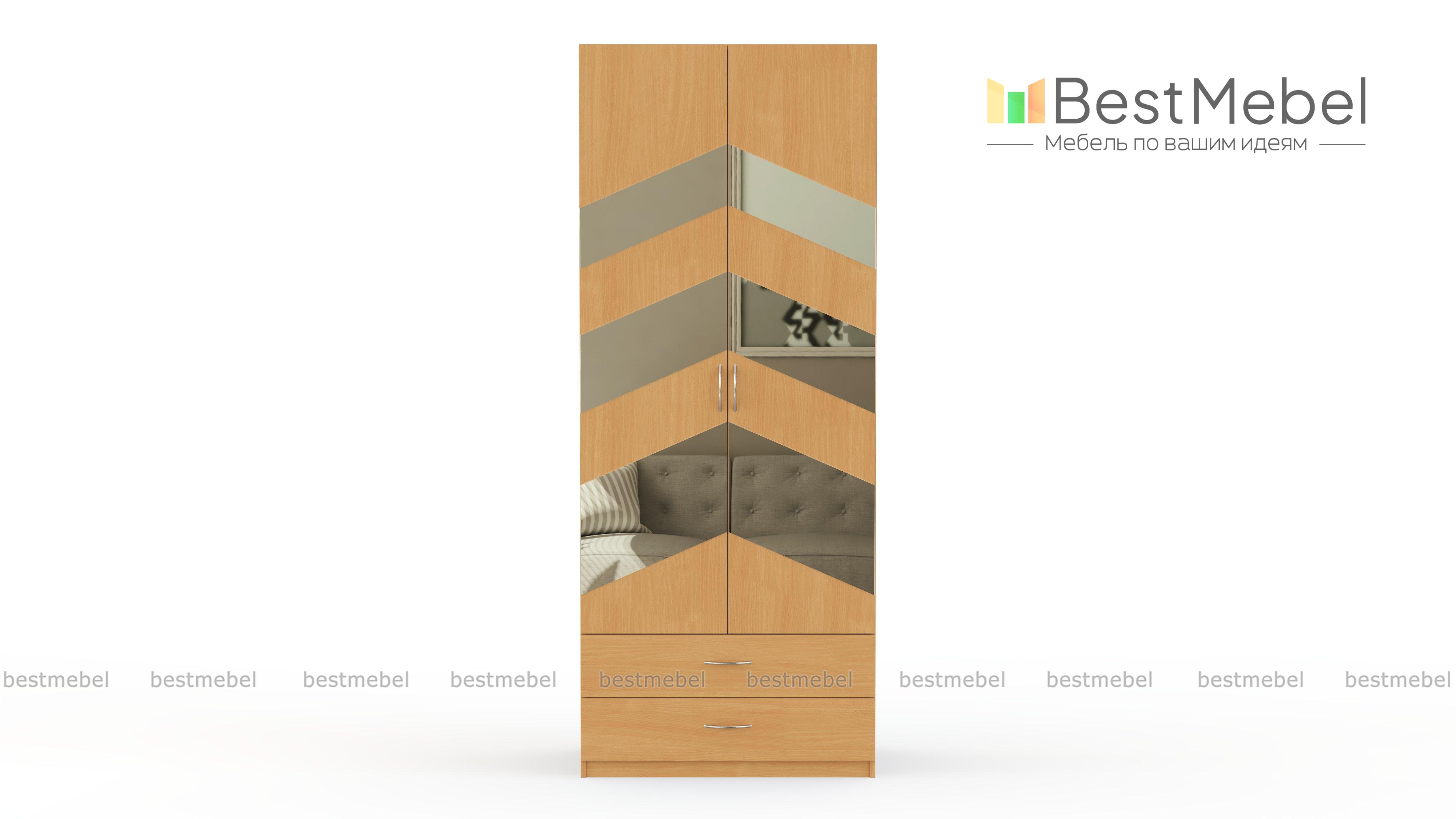 Распашной шкаф Паулина 58.1 BMS - Фото