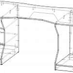 Чертеж Игровой стол Грей 9 BMS