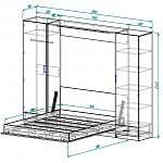 Чертеж Шкаф-кровать трансформер Глянец 2 BMS
