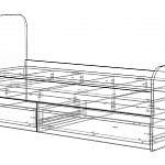 Чертеж Кровать детская с ящиками Эмма BMS