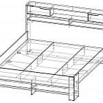 Чертеж Кровать с полками Лея 20 BMS
