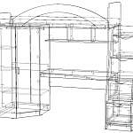 Схема сборки Детская кровать-чердак Уник BMS
