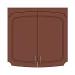 Эмилия шкаф навесной с полками 2 двери BMS - Фото 2