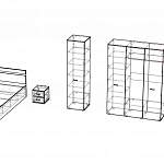 Чертеж Мебель для спальни Ненси BMS