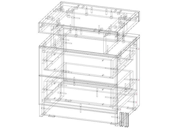 ЭСКИЗ Прикроватная тумба Шарлиз (500х600х400)