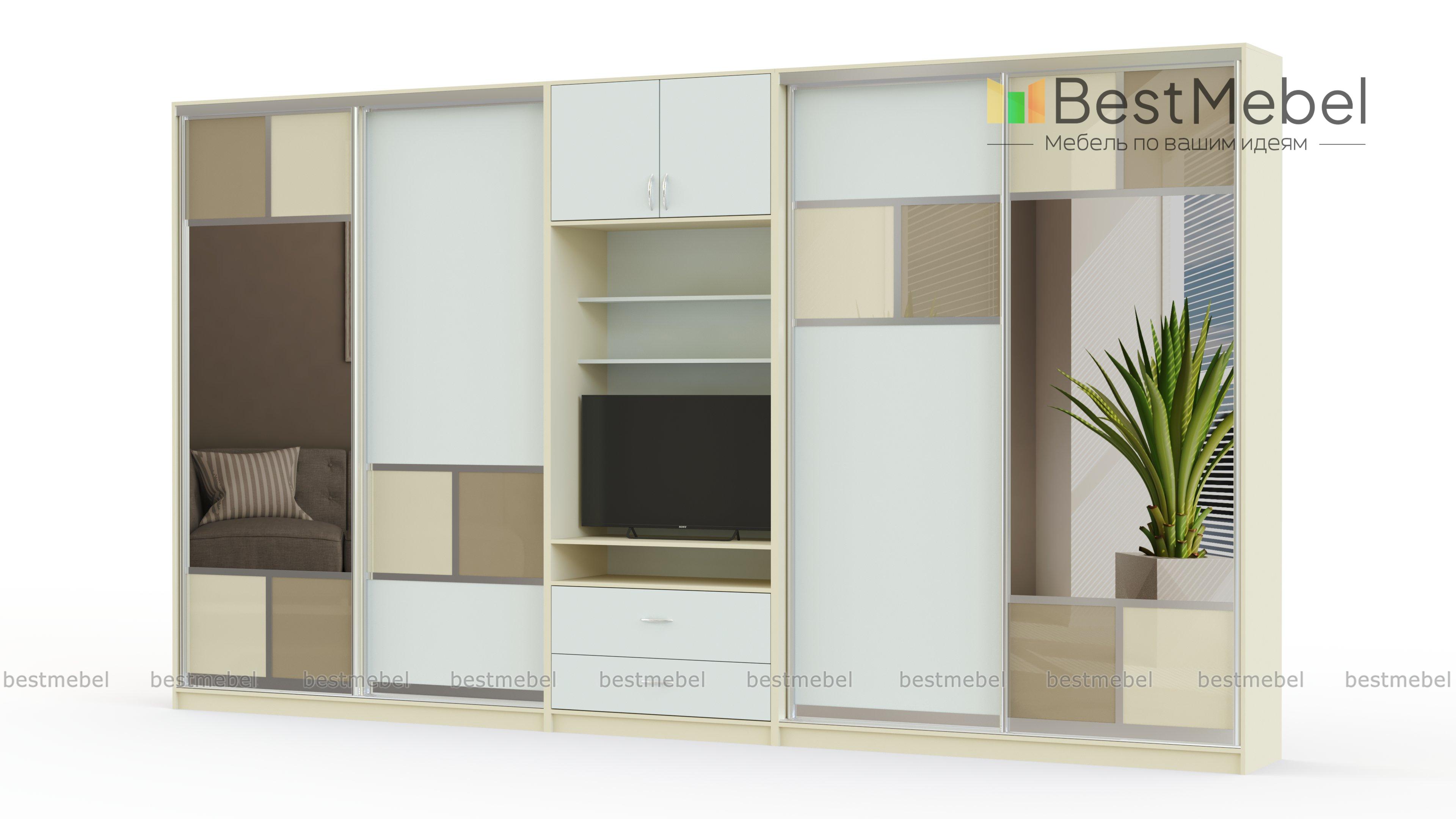 Двойной шкаф-купе Женева 19 BMS - Фото