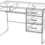 Чертеж Письменный стол Сканди 101 BMS