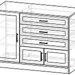 Чертеж Комод 3.3Д BMS