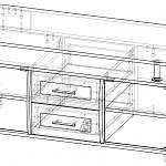Чертеж Тумба ТВ Т-9 BMS