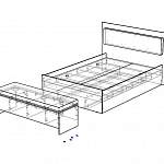 Чертеж Кровать Милана 160 BMS