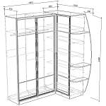 Схема сборки Угловой шкаф-купе Туманные цветы BMS