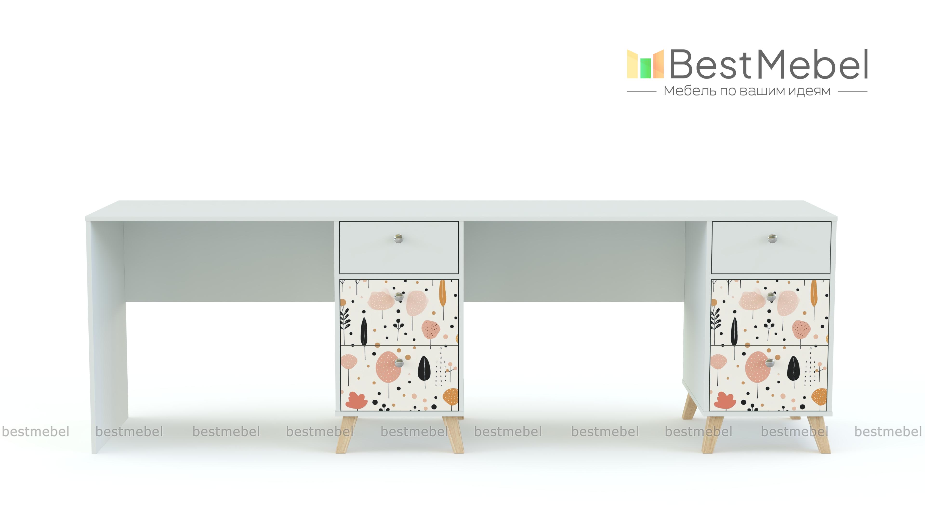 Письменный стол для двоих Эльза 3 BMS - Фото