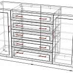 Чертеж Комод Иван МДФ 2.5 BMS