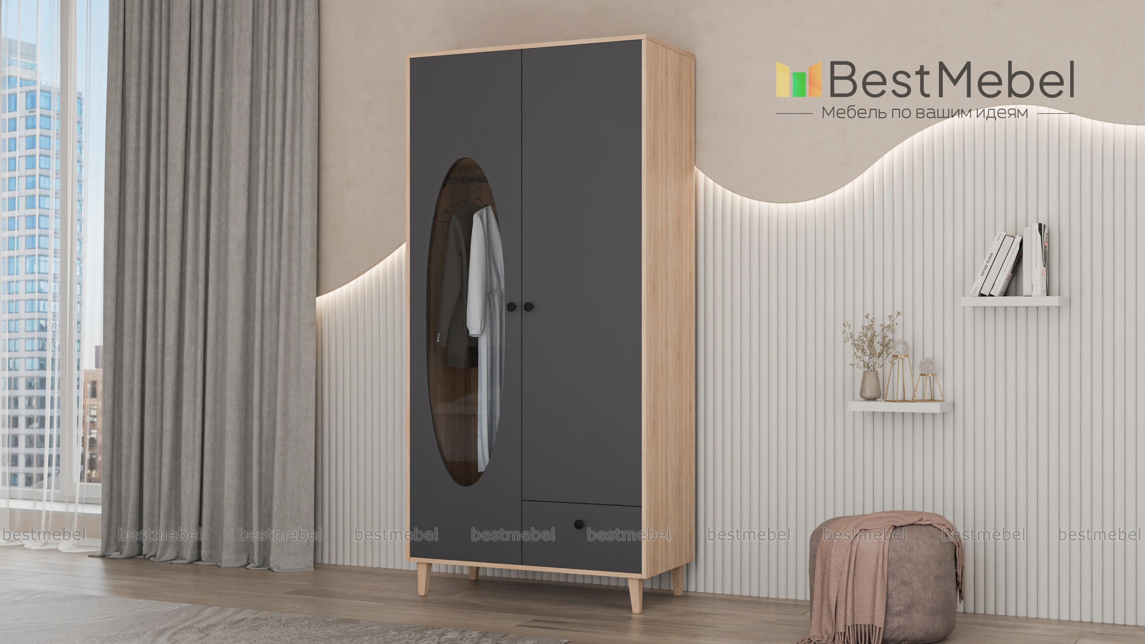 Шкаф распашной Брукс 1 BMS - Фото