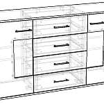 Чертеж Комод с ящиками Танго-Бар BMS