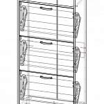 Чертеж Тумба для обуви Гранада 59/126 BMS