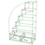 Чертеж Лестница для кровати Парус BMS