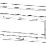 Чертеж Шкаф навесной под вытяжку со стеклом Верона 2 BMS