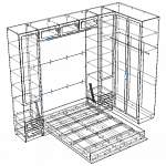 Чертеж Шкаф-кровать трансформер Майя 12 BMS
