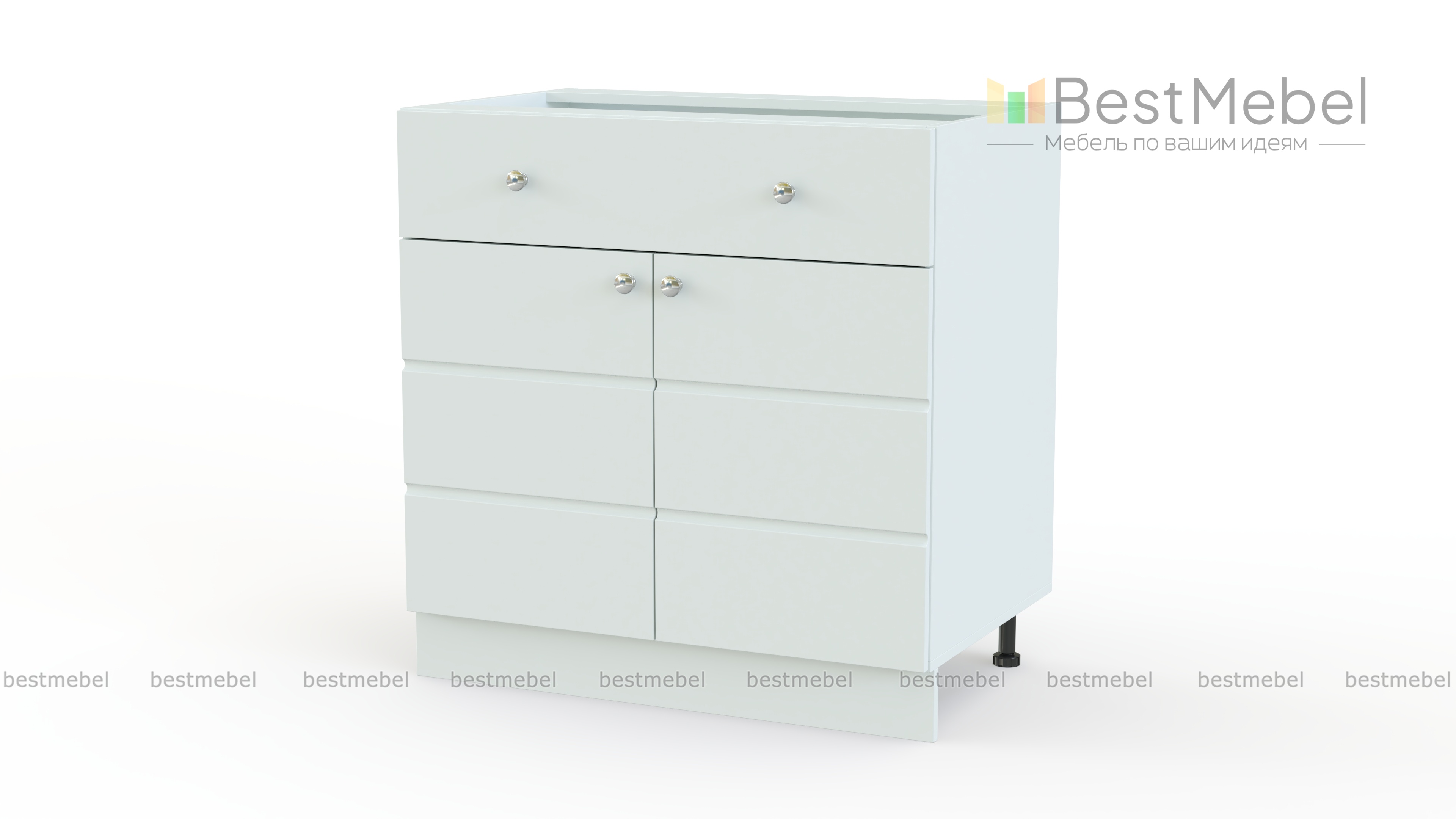 Тумба напольная Квадро 1 ящик BMS