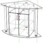 Чертеж Тумба под аквариум Освальд 3 BMS