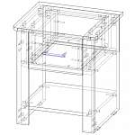 Чертеж Прикроватная тумба Бриз 2 BMS
